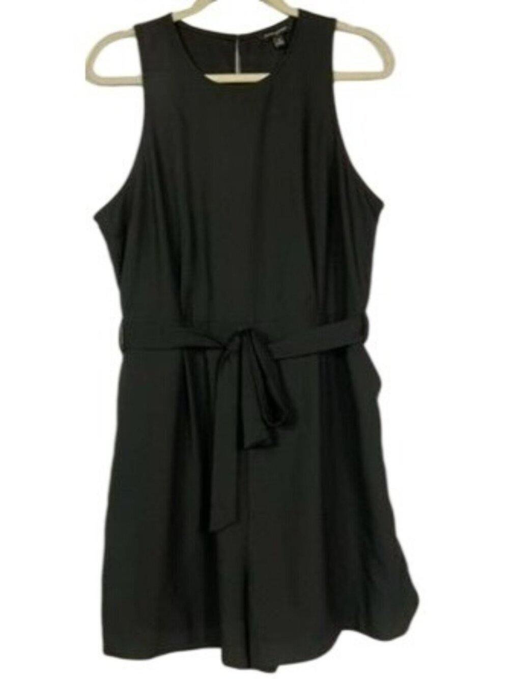 Banana Republic Factory Black Romper Size 14 NWT Sleeveless Belted Keyhole